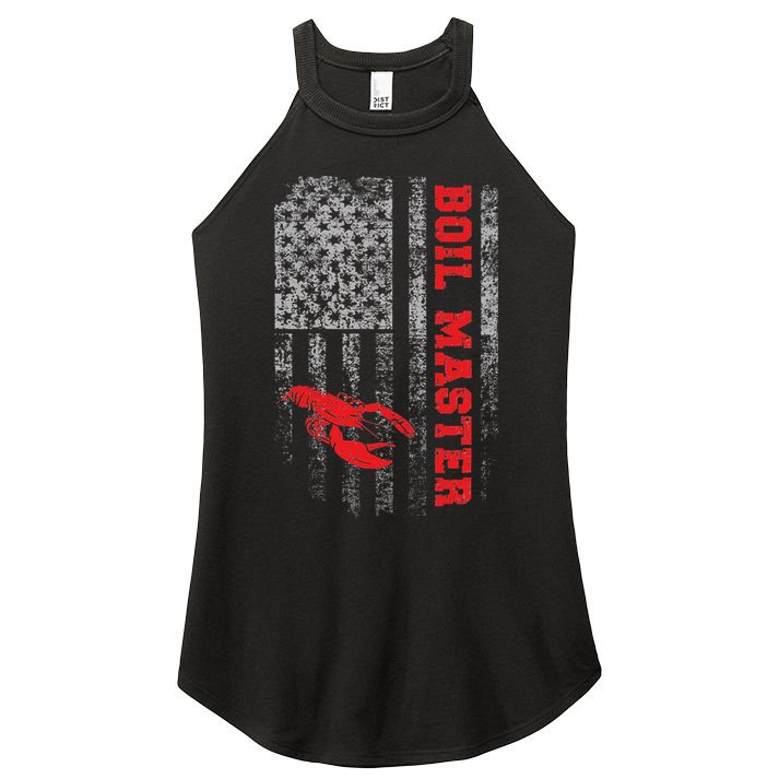 Boil Master Crawfish American Flag Crawdaddy Crayfish Women's Perfect Tri Rocker Tank