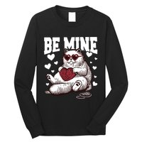 Be Mine Cat Valentine Cat Lover Gift Long Sleeve Shirt