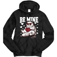 Be Mine Cat Valentine Cat Lover Gift Tie Dye Hoodie