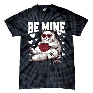 Be Mine Cat Valentine Cat Lover Gift Tie-Dye T-Shirt