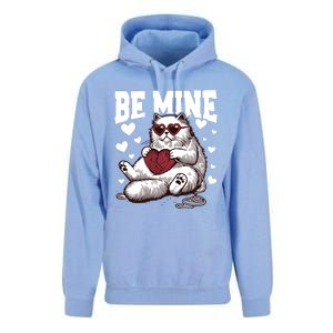 Be Mine Cat Valentine Cat Lover Gift Unisex Surf Hoodie