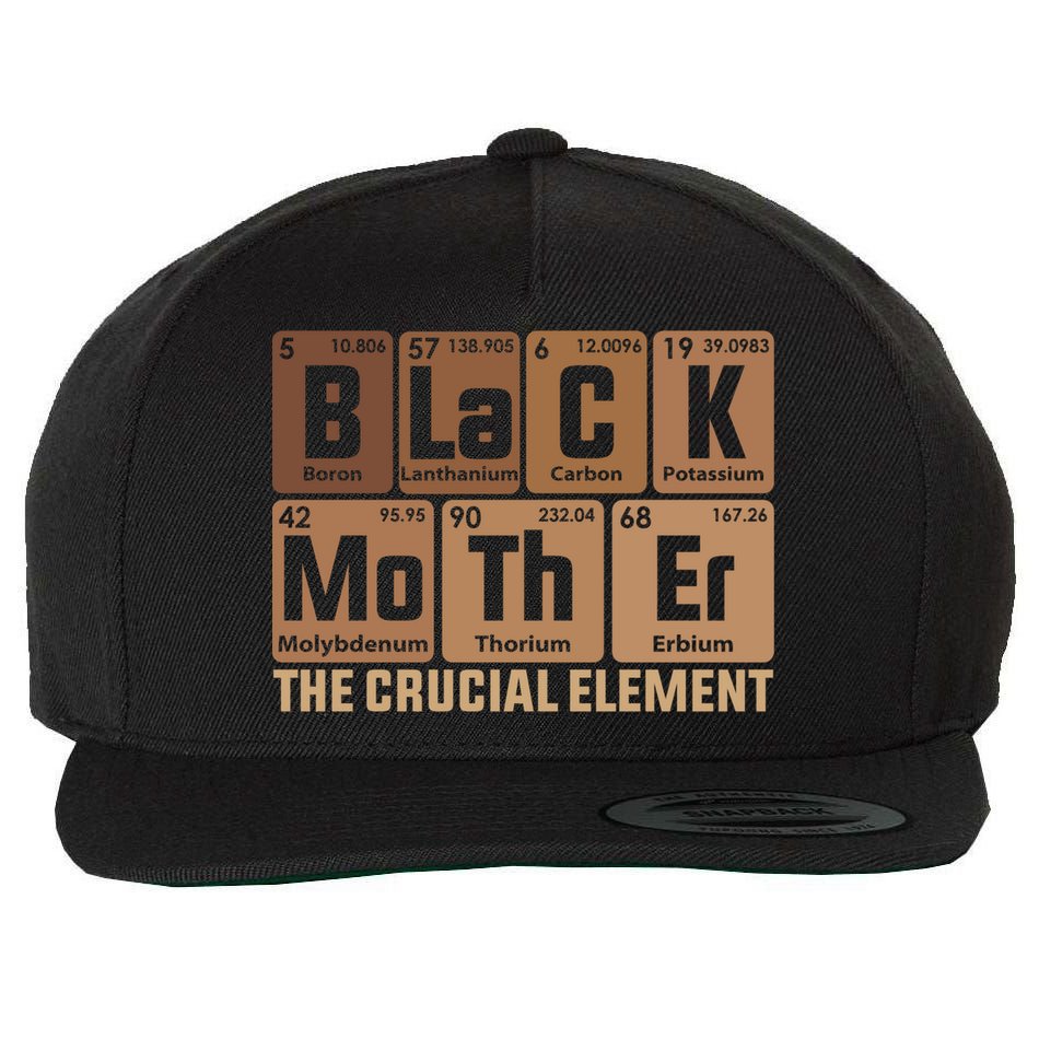 Black Mother Crucial Elet MotherS Day Funny Black Mom Great Gift Wool Snapback Cap