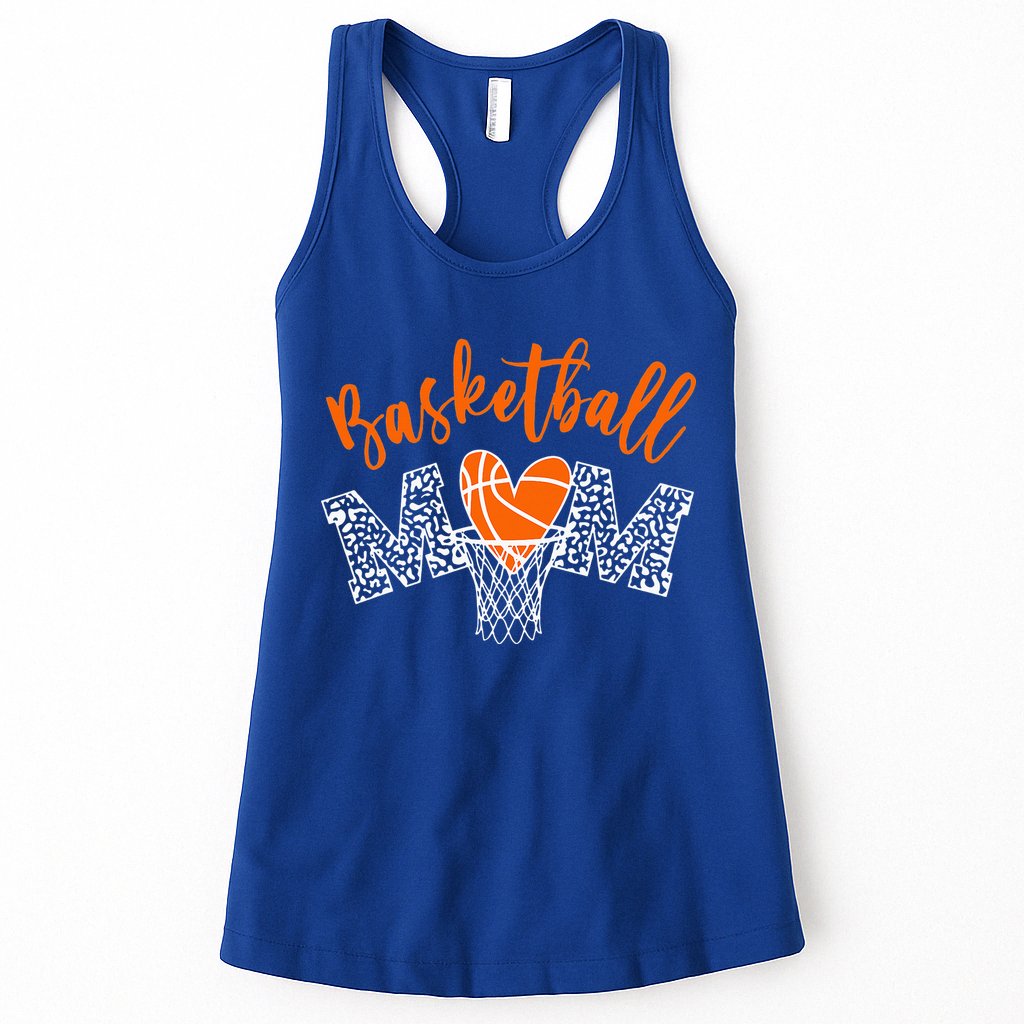 Basketball Mom Cute Novelty Distressed Womens Tank Top