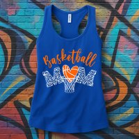 Basketball Mom Cute Novelty Distressed Womens Tank Top