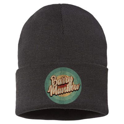 Barry Manilow Circle Retro Vintage Music Sustainable Knit Beanie