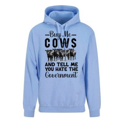 Buy Me Cows And Tell Me You Hate The Government Unisex Surf Hoodie