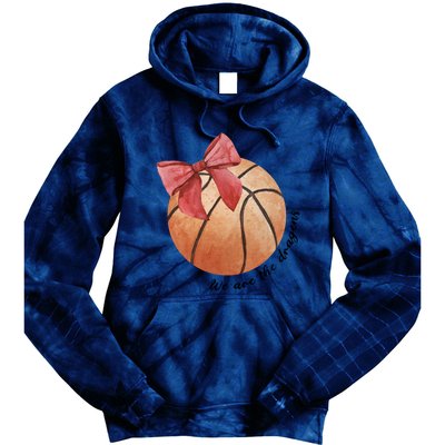 Basketball Mom Custom Mascot Bow Coquette Bow School Team Tie Dye Hoodie