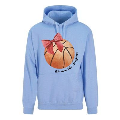 Basketball Mom Custom Mascot Bow Coquette Bow School Team Unisex Surf Hoodie