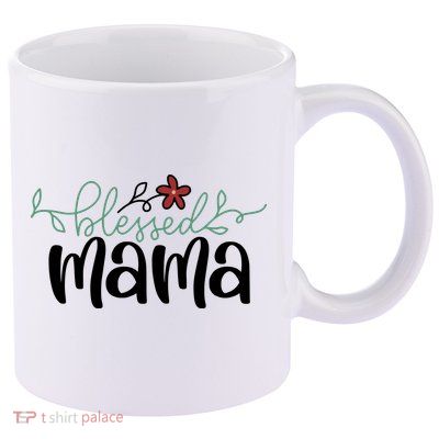 Blessed Mama Cute Gift For Mom 11oz C Handle Ceramic Mug