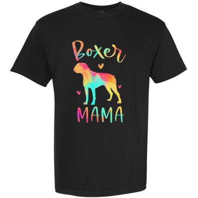 Boxer Mama Colorful Boxer Gifts Dog Mom Garment-Dyed Heavyweight T-Shirt