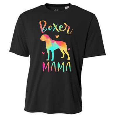 Boxer Mama Colorful Boxer Gifts Dog Mom Cooling Performance Crew T-Shirt