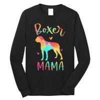 Boxer Mama Colorful Boxer Gifts Dog Mom Long Sleeve Shirt