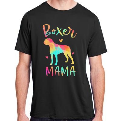 Boxer Mama Colorful Boxer Gifts Dog Mom Adult ChromaSoft Performance T-Shirt