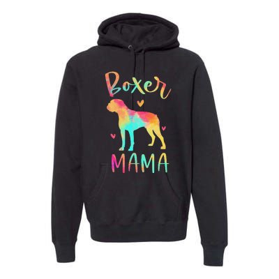 Boxer Mama Colorful Boxer Gifts Dog Mom Premium Hoodie