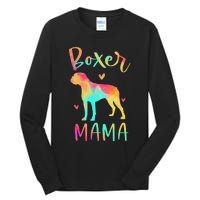 Boxer Mama Colorful Boxer Gifts Dog Mom Tall Long Sleeve T-Shirt