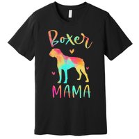 Boxer Mama Colorful Boxer Gifts Dog Mom Premium T-Shirt