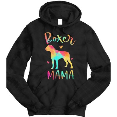 Boxer Mama Colorful Boxer Gifts Dog Mom Tie Dye Hoodie