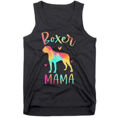 Boxer Mama Colorful Boxer Gifts Dog Mom Tank Top