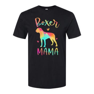 Boxer Mama Colorful Boxer Gifts Dog Mom Softstyle CVC T-Shirt