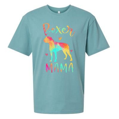 Boxer Mama Colorful Boxer Gifts Dog Mom Sueded Cloud Jersey T-Shirt