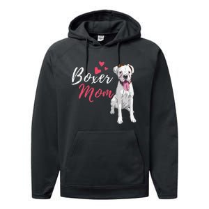 Boxer Mom Cute German Boxer Lover Dog Owner Performance Fleece Hoodie