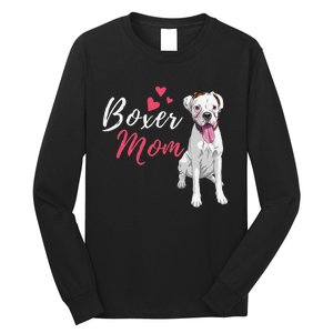 Boxer Mom Cute German Boxer Lover Dog Owner Long Sleeve Shirt