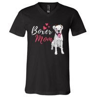 Boxer Mom Cute German Boxer Lover Dog Owner V-Neck T-Shirt