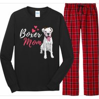 Boxer Mom Cute German Boxer Lover Dog Owner Long Sleeve Pajama Set