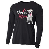 Boxer Mom Cute German Boxer Lover Dog Owner Cooling Performance Long Sleeve Crew