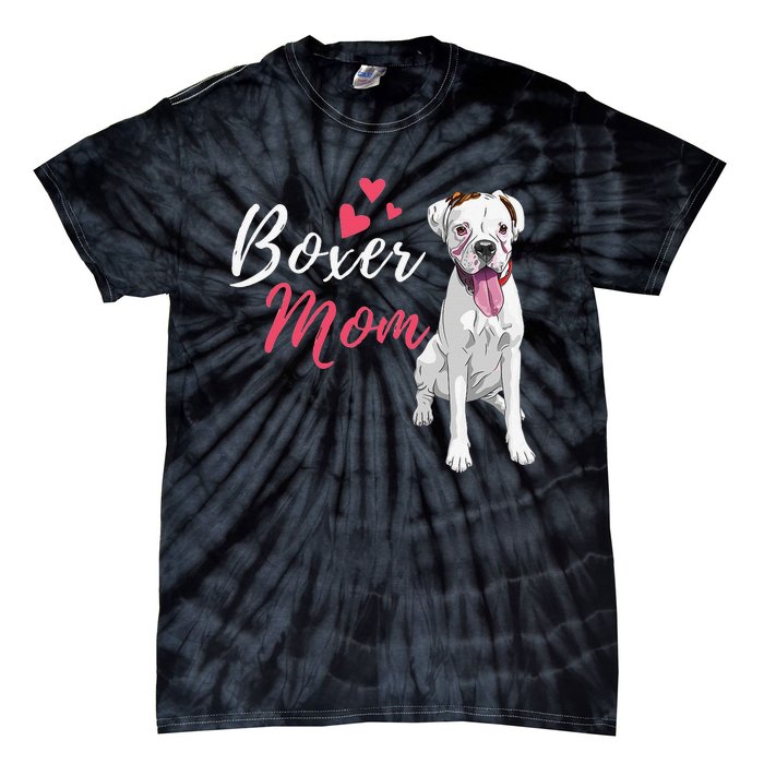 Boxer Mom Cute German Boxer Lover Dog Owner Tie-Dye T-Shirt