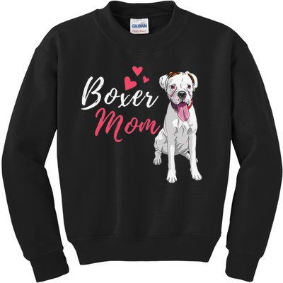 Boxer Mom Cute German Boxer Lover Dog Owner Kids Sweatshirt