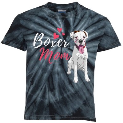 Boxer Mom Cute German Boxer Lover Dog Owner Kids Tie-Dye T-Shirt