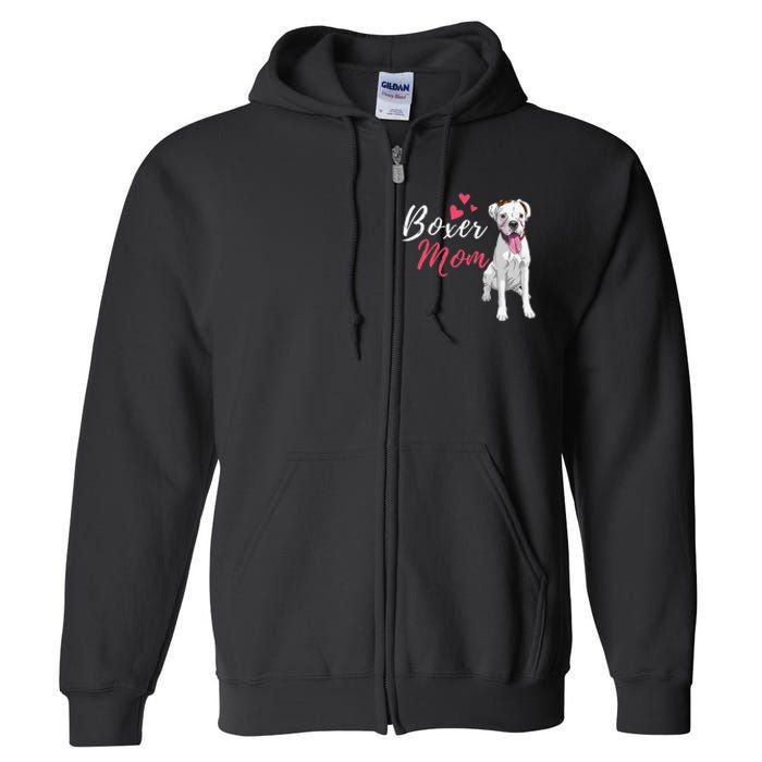 Boxer Mom Cute German Boxer Lover Dog Owner Full Zip Hoodie