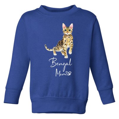 Bengal Mom Cute Cat Mother Kitten Gift Toddler Sweatshirt