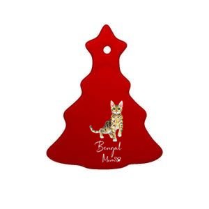 Bengal Mom Cute Cat Mother Kitten Gift Ceramic Tree Ornament