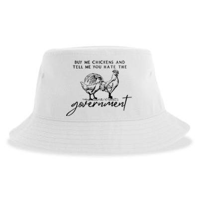 Buy Me Chickens Tell Me You Hate The Government Sustainable Bucket Hat