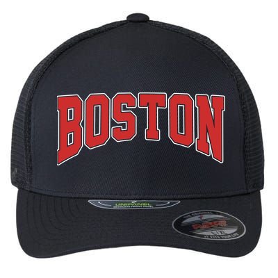 Boston Massachusetts Classic Curve Flexfit Unipanel Trucker Cap