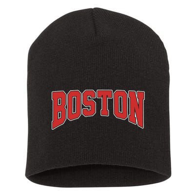 Boston Massachusetts Classic Curve Short Acrylic Beanie