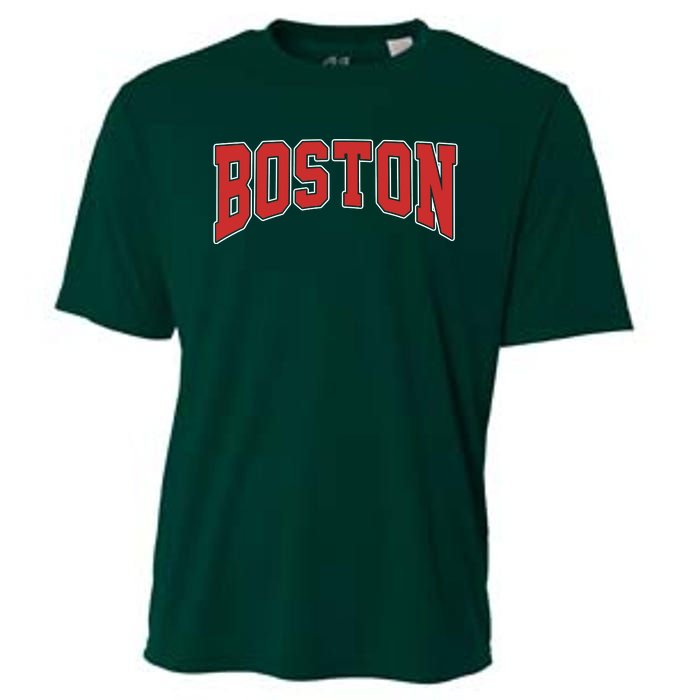 Boston Massachusetts Classic Curve Cooling Performance Crew T-Shirt