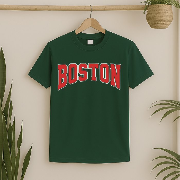 Boston Massachusetts Classic Curve T-Shirt