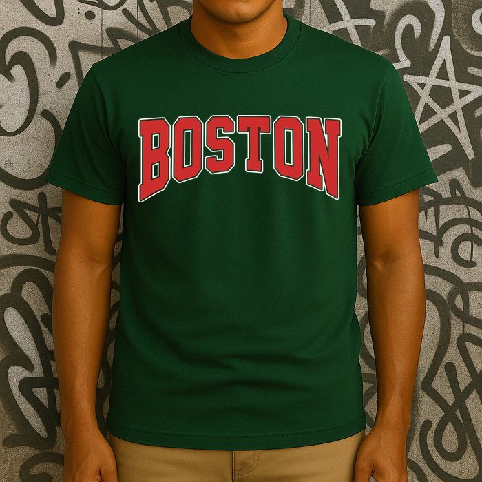 Boston Massachusetts Classic Curve T-Shirt