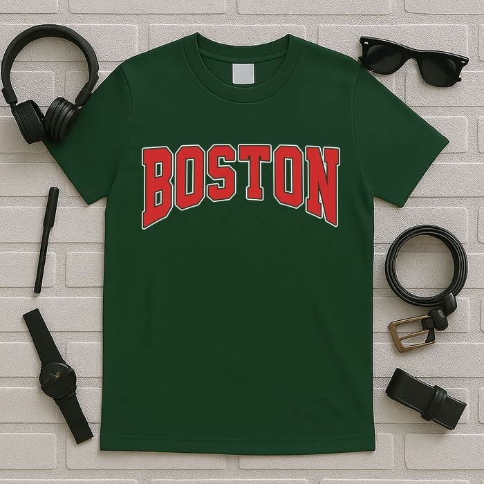 Boston Massachusetts Classic Curve T-Shirt