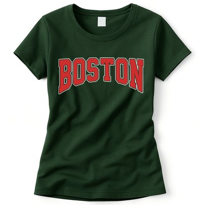 Boston Massachusetts Classic Curve Womens T-Shirt