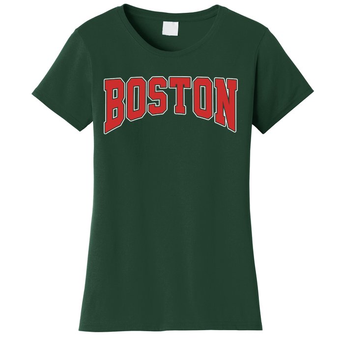 Boston Massachusetts Classic Curve Women's T-Shirt