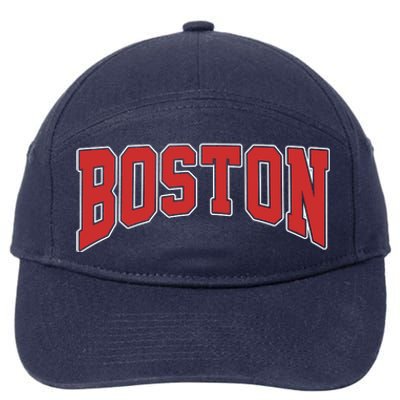 Boston Massachusetts Classic Curve 7-Panel Snapback Hat