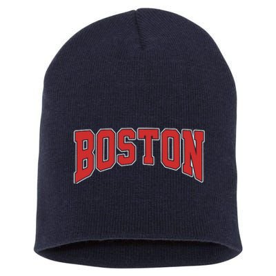 Boston Massachusetts Classic Curve Short Acrylic Beanie