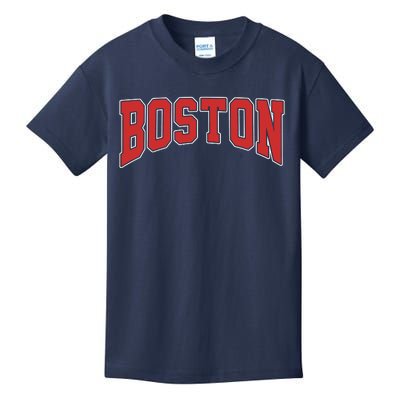 Boston Massachusetts Classic Curve Kids T-Shirt