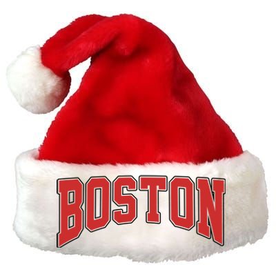 Boston Massachusetts Classic Curve Premium Christmas Santa Hat