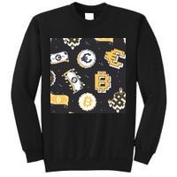 Bitcoin Money Currency Pixel Sweatshirt