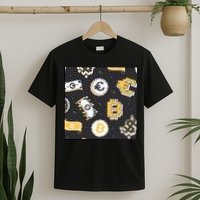Bitcoin Money Currency Pixel T-Shirt